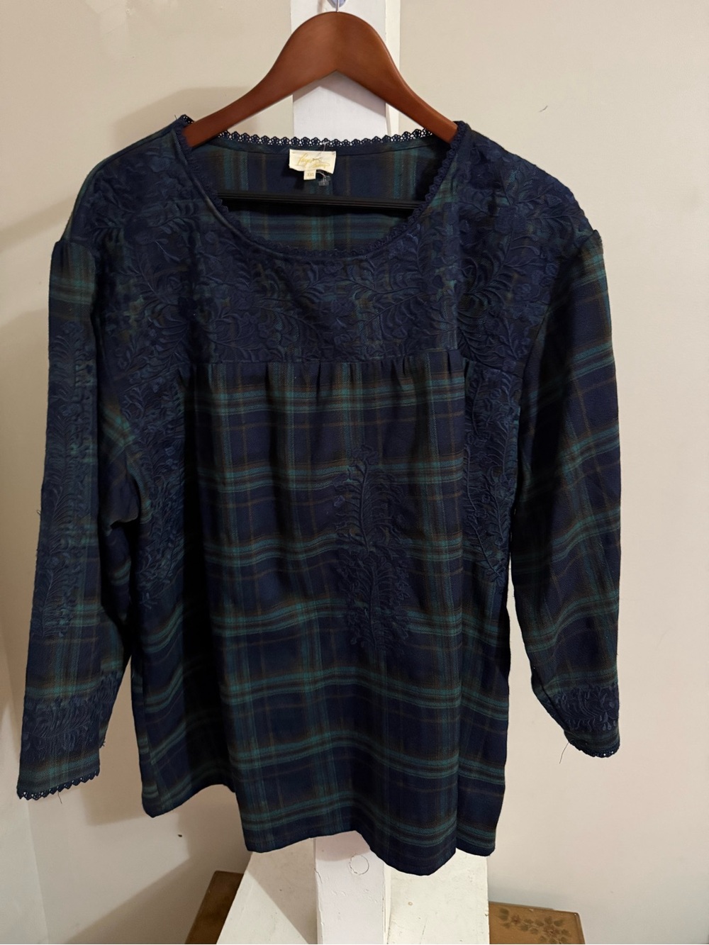 New Layers Plaid Blouse